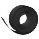 vidaXL Hagegaffler 25 m 20 cm PE Svart