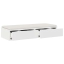  Sengeskuffer Hvit 75x36,5x16,5 cm Laget av Tre