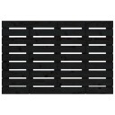vidaXL Veggmontert sengegavl svart 81x3x63 cm heltre furu