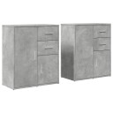  Skjenker 2 betonggrå 60x31x70 cm konstruert tre
