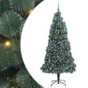  Kunstig Forberedt Juletre med Kule Sett grønn 210 cm PET