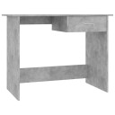 vidaXL Skrivebord betonggrå 100x50x76 cm sponplate