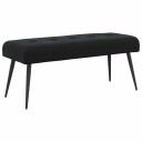 vidaXL Benk med knappheft Svart 110 x 40 x 46 cm Fløyel