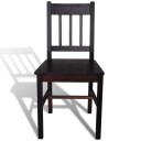 Spisestoler 6 stk tre brun
