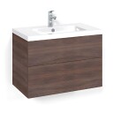 Macro Design Crown Plain Servantskap 2 Skuff - med Light Servant Brun ask / 80cm 45