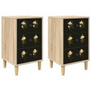 vidaXL Nattbordskap BREMEN 2 stk. Sonoma eik 36 x 33 x 60 cm