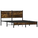  Sengeramme i metall uten madrass røkt eik 140x200 cm 8721102954023