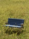 Outdoor Market Sofa Cushion Blue With Beige Stripe