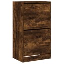  Skoskap med 2 vippeskuffer røkt eik 60x42x108 cm 8721012385832