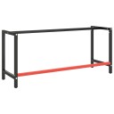  Ramme til arbeidsbenk matt svart og rød 180x57x79 cm metall 151457
