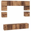 TV benksett 8 pcs Gammelt tre 80 x 30 x 30 cm Konstruert tre