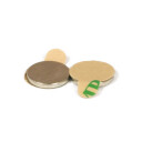 Mini selvklebende diskmagnet Ø 8 x 1 mm | Kjøp magneter med lim