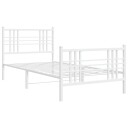  Sengeramme i metall med hode- og fotgavl hvit 107x203 cm 8721012373518