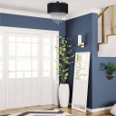 Taklampe organza krystall sort