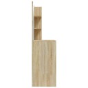 vidaXL Sminkebord med speil sonoma eik MDF 74,5x40x141 cm