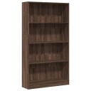 Bokhylle brun eik 80x24x143 cm konstruert tre