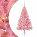  Kunstig Forhåndsopplyst Juletre med 150 LED Rosa 150 cm PVC