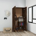 vidaXL Garderobe røkt eik 82,5x51,5x180 cm konstruert tre