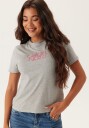 Calvin Klein Jeans Ss Fitted Script Calvin Klein Te Grey XXS