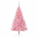  Kunstig Forhåndsopplyst Juletre med 150 LED Rosa 150 cm PVC