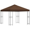  Paviljong 3 x 3 m Brun Polyester og stål 190