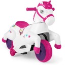 El motorsykkel for barn med musikk & LED & Elektrisk motorsykkel med treningshjul for barn fra 3 år og over rosa