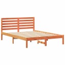  Sengestamme med hodegjerde Voksbrun 120 x 190 cm Heltre furu