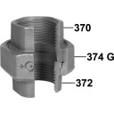 1" galvanisert union mf/flat tetning