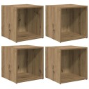  TV skap 4 pcs Brun 37 x 35 x 37 cm Konstruert tre