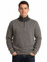 House of Yarn Islender Unisex Genser med Glidelås og Fleece Str. S 501-102F1581 Koksgrå