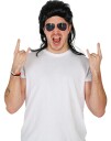 Svart 80-talls Hockeysveis Parykk (Mullet)