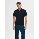 Selected Homme Selected Homme Fave Zip Short Sleeve Polo Blå XL