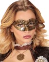 Gullfarget og Svart Steampunk Øyemaske
