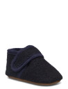 Melton Classic Wool Slippers - Navy - 22/23