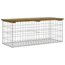 vidaXL Hagebenk gabiondesign 103x44x42 cm impregnert furu
