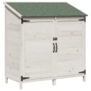 vidaXL Hagehus Hvit 106 x 56 x 113,5 cm Massiv Furu Tre