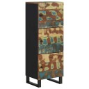  Highboard med 3 dører 40x33x110 cm gjenvunnet heltre og jern
