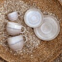 Perlemor Underskål til Kaffekopp Ø 12,5 cm Porselen Beige