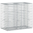 vidaXL Gabion hevet seng 90 x 50 x 80 cm Galvanisert stål Sølv