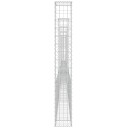 vidaXL Gabionkurv u formet med 6 stolper 620x20x150 cm jern