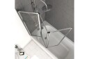 Badekarvegg Knutby 125x143 cm Sølv
