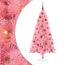  Juletre med 150 LED med stativ Rosa 150 cm PVC