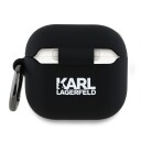 Karl Lagerfeld Kla4runchk Airpods 4 Deksel Svart/Svart Silikon Choupette Head 3D