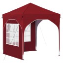 vidaXL Pop up Festtelt 192 x 192 x 245 cm Burgunder