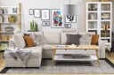 Crazy 4 seters Venstrevendt L formet Sjeselongsofa i Stoff   Beige