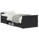 Sengramme uten madrass Svart Eik 75x190 cm Konstruert tre