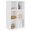 vidaXL Bokhylle/skjenk hvit 66x30x97,8 cm sponplate