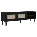 vidaXL TV-benk SENJA rotting-utseende svart 158x40x49 cm heltre furu 8721012134614