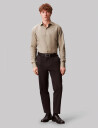 Calvin Klein Slim Ref Linen Bld Stp   Beige   43