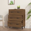 vidaXL Skjenk brun eik 69,5x34x90 cm konstruert tre